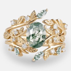 Floral and Plant-Themed Engagement Rings