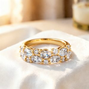 S925 sterling silver 18k gold ring