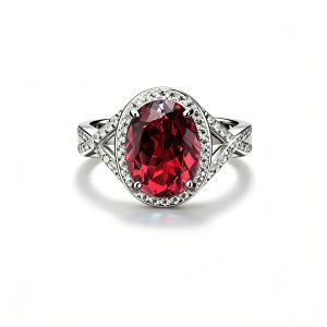 S925 Sterling Silver Natural Engagement Ring