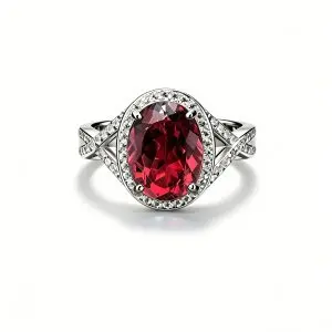 S925 Sterling Silver Natural Engagement Ring